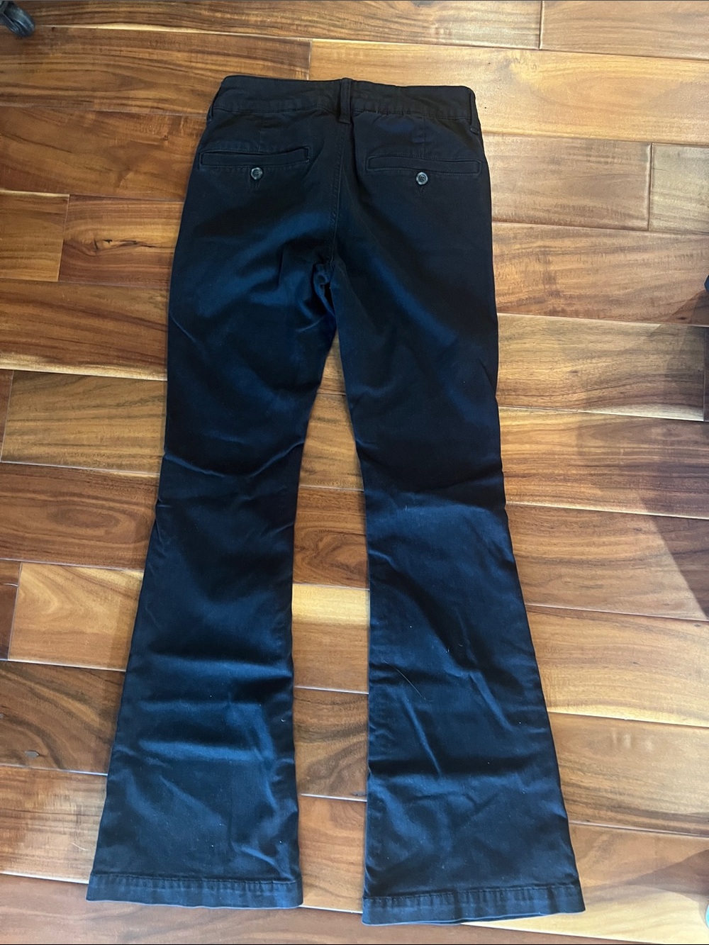 American Eagle Outfitters Black Artist Flare Super Stretch Cotton Pants - Picture 3 of 4